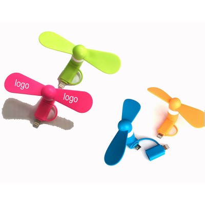 2 in 1 Portable Mini USB Phone Fan