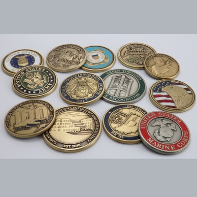 Die Struck Solid Brass Coin (1.5"x0.125")