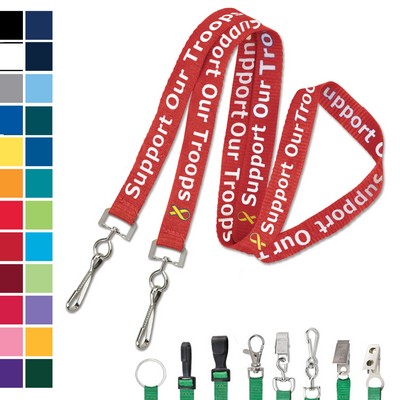 RUSH 3/8" Custom Silkscreen Event Lanyards with 2 Hooks