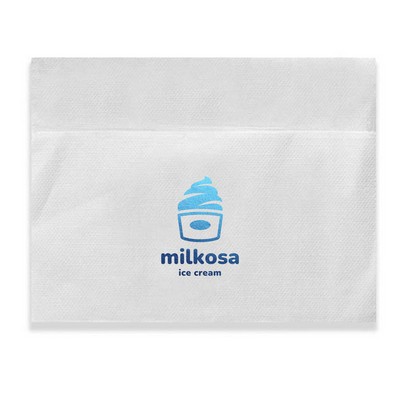 Foil Stamped 1-Ply White Dispenser Napkin