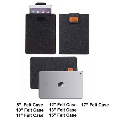 Kidder 13" Felt Sleeve Case for Laptop Tablet (Dark Gray)