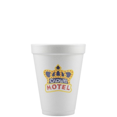 12 Oz. Foam Cup - White - Digital