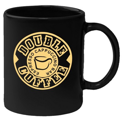 1 Color Ceramic Mug: Black