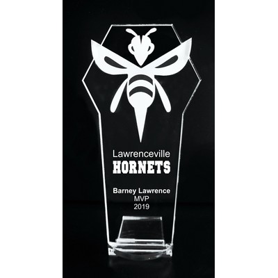 VALUE LINE! Acrylic Engraved Award - 8" Tall - Hornet or Bee