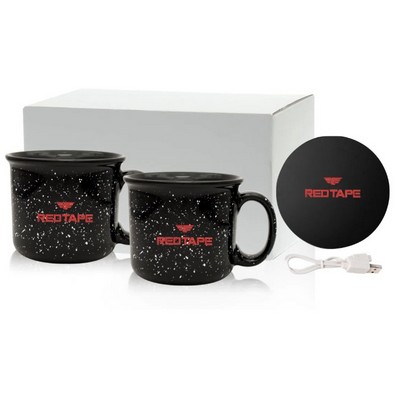 Camper Mug Set with Charging Pad