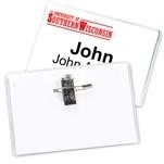 4" x 2-1/2" Standard Value Vinyl Name Tag Holder, Pin/Clip