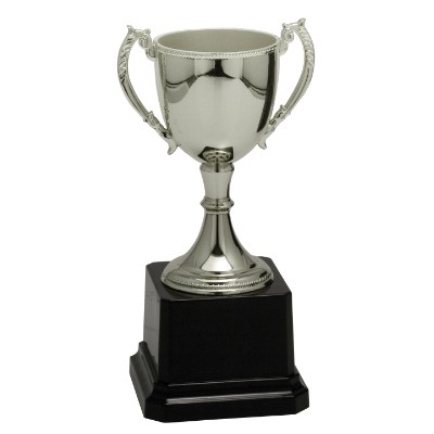 Economy Silver Metal Cup Trophy 6 3/4"H