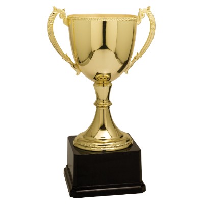 Gold Zinc Metal Cup Trophy 11"H