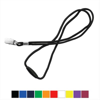 1/8" Round Braid Lanyard with Breakaway (Bulldog Clip)