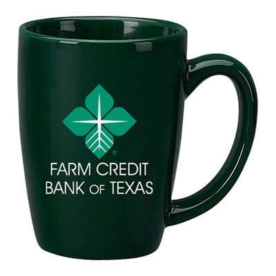 14 Oz. Hunter Green Houston Endeavor Customized Mug