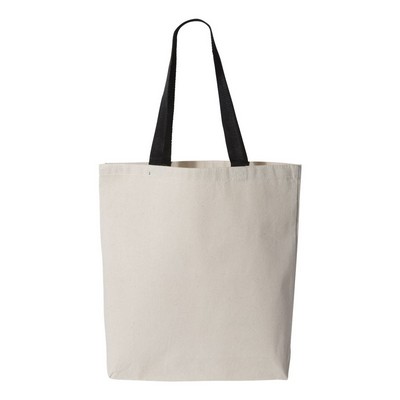 Q-Tees™ 11L Canvas Tote w/Contrast Color Handles