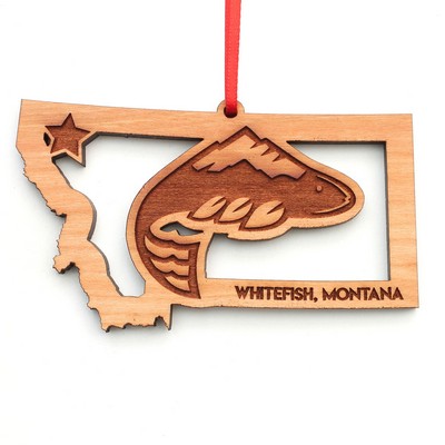 State Shape Logo Insert Cut Out Ornament