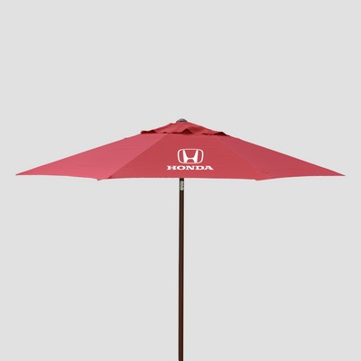 9' Wood Look Market Umbrella