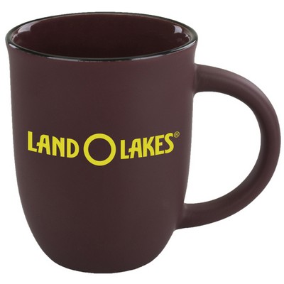 14 Oz. Salem Mug Satin Burgundy w/Black Rim