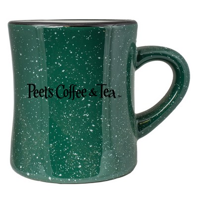 10 Oz. Vitrified Cancun Diner Mug (Green campfire)