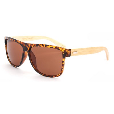 Bamboo Wood Sunglasses - Tortoiseshell Frames