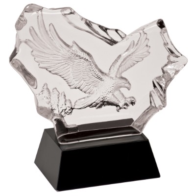 Crystal Carved Eagle Award, 7"H