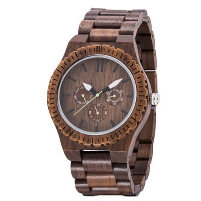 Dark Zebra Wood Watch