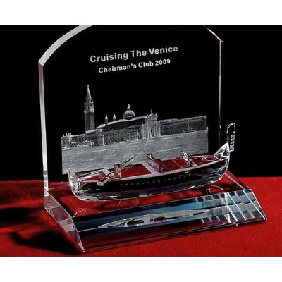 Crystal Venice Landscape Award w/Gondola & HD Scenery