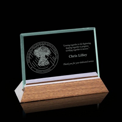 Esten Award - Jade/Walnut 5"x7" Horizontal