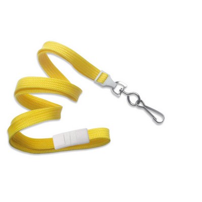 3/8" Breakaway Blank Lanyard w/Swivel Hook (Yellow)