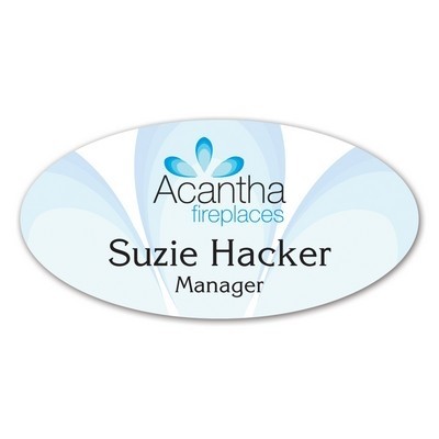 Name Badge W/Personalization (1.5"X3") Oval