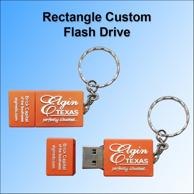 Rectangle Custom Flash Drive - 512 MB Memory