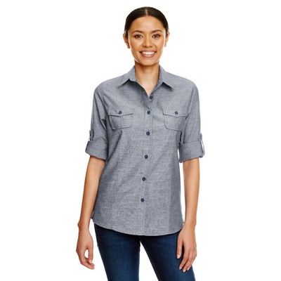 Burnside Ladies' Chambray Woven Shirt