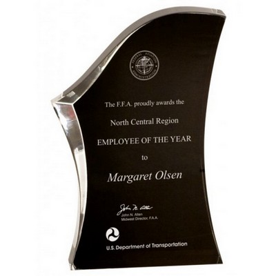 8" Black/Clear Luminary Acrylic Surge Award