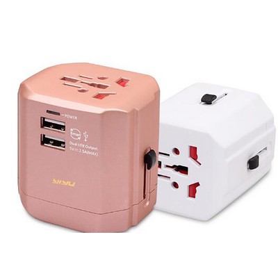 World Travel Adapter Plug with 2 USB Ports