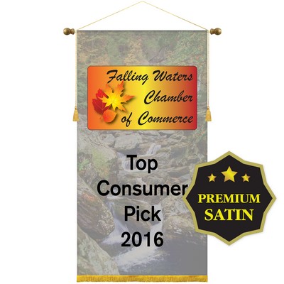 26" x 48" Premium Podium Banner Straight Cut/Fringe