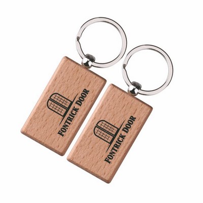 Rectangular Wooden Keychain