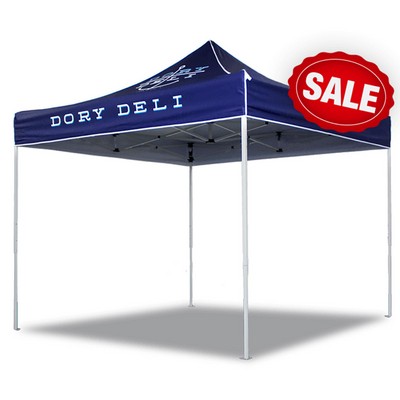 10'x10' V5 Steel Frame Pop Up with a Front Panel & Valance Printed Top