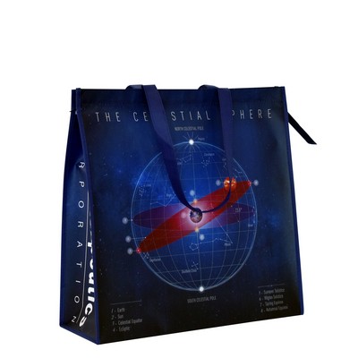 Custom Full-color Laminated Non-Woven Zipper Tote Bag 16"x16"x6"