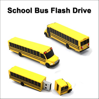 School Bus Flash Drive - 256 MB Memory