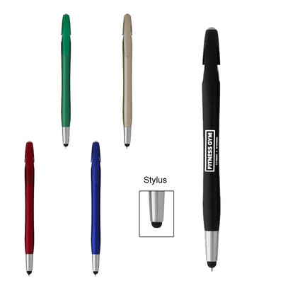 Plastic Pen with Stylus