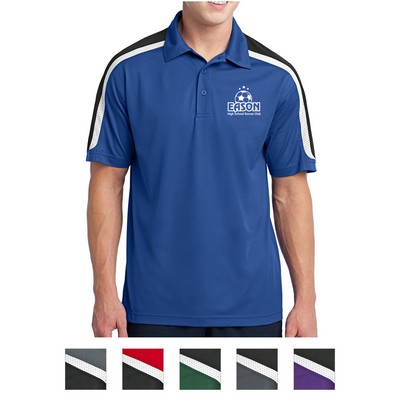 Sport-Tek® Tricolor Shoulder Micropique Sport-Wick® Polo Shirt