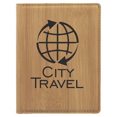 Passport Holder, Bamboo Faux Leather