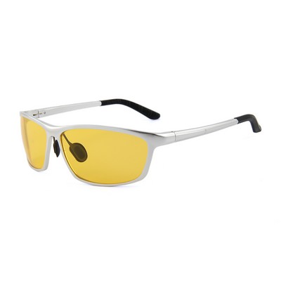 Sunglasses - Yellow Lenses - Silver Frames