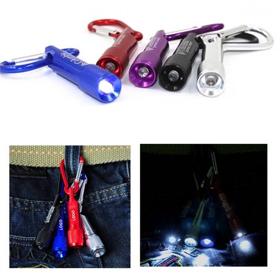 Aluminum Carabiner & Flashlight Keychain