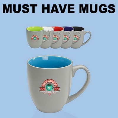 Bistro Wide, Glossy colors 16oz coffee mug. The perfect coffee mug.