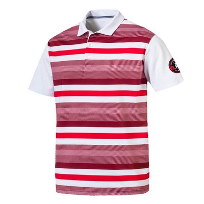 Men's Sublimation Polo Shirt w/Solid Sleeves