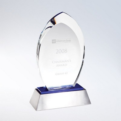 Blue Flare Optic Crystal Award