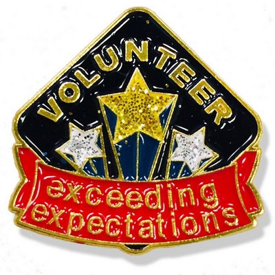 1" Volunteer Exceeding Expectations Lapel Pin