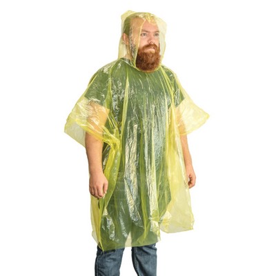 Yellow Emergency Poncho, 50"x40" (One Size Fits Most)