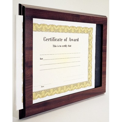 Deluxe Cherry Finish Certificate Holder Plaque (10½" x 13")