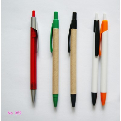 Kraft Barrel Retractable Ballpoint Pen