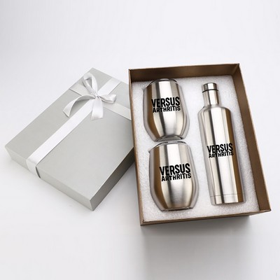 Insulated Wine Growler & Wine Tumblers Set