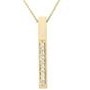 Jilco Inc. Yellow Gold Diamond Vertical Plunge Necklace