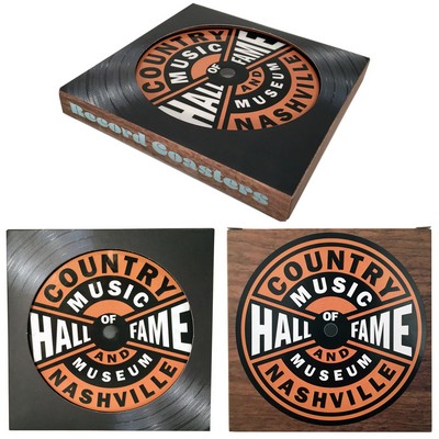 1-Sided Record Label Coasters - Sets of 6 - Standard Paperboard Box